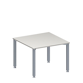 Schäfer Shop Genius Table d’extension MODENA FLEX, carrée, hauteur réglable, 4 pieds tubes carrés, , l. 1000 x P 1000 mm, gris clair 