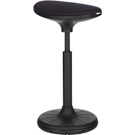 Schäfer Shop Genius Tabouret assis debout SSI PROLINE P 3-D, ergonomique, semelle brevetée, noir/noir