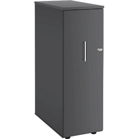 Schäfer Shop Genius tall container TETRIS WOOD, 3 drawers + 1 utensil drawer, W 424 x D 803 x H 1296 mm, graphite