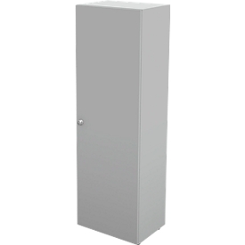 Schäfer Shop Genius TETRIS WALL armario de puertas batientes, 5 alturas de carpetas, tope de puerta a la derecha, ancho 600 x fondo 440 x alto 1880 mm, gris claro