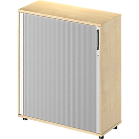 Schäfer Shop Genius TETRIS WOOD roller shutter cabinet, 3 OH, W 1000 mm, height incl. glides, maple decor