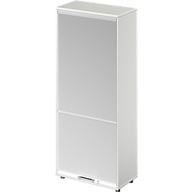 Schäfer Shop Genius TETRIS WOOD vertical roller shutter cabinet, 4.5 AA, H 1910 mm, height incl. slider, light grey
