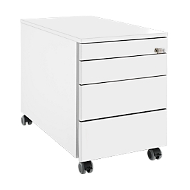 Schäfer Shop  Genius Verrijdbaar ladeblok 1233 SINCERO LINE, B 435 mm x D 765 mm x H 577 mm wit/wit 