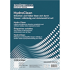 Schäfer Shop Genius wateroplosbare etiketten HydroClean, 48,3 x 32,7 mm