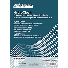 Schäfer Shop Genius wateroplosbare etiketten HydroClean, 70,0 x 38,1 mm