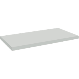 Schäfer Shop Pure Ablegeboden für manuell höhenverstellbare Arbeitstische AST31, Spanplatte, Stärke 25 mm, bis 30 kg, B 740 x T 365 x H 55 mm, lichtgrau