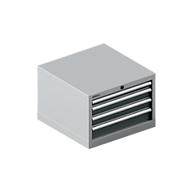 Schäfer Shop Pure Armoire à tiroirs 27-27 , 4 tiroirs, jusqu'à 75 kg, l. 564 x P 572 x H 400 mm, gris anthracite/alu blanc