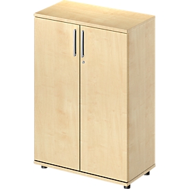 Schäfer Shop Pure Armoires à portes battantes Proplana, 3 hauteurs de classeurs, largeur 800 mm, verrouillable, coloris érable 
