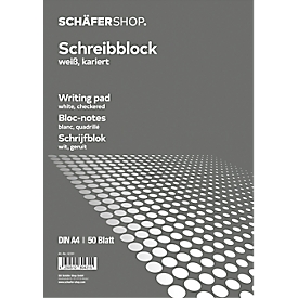 Schäfer Shop Pure Bloc de prise de notes , format A5, 10 p., blanc