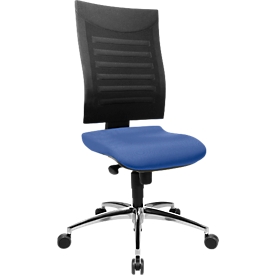 Schäfer Shop Pure Bureaustoel SSI PROLINE S2, synchroonmechanisme, zonder armleuningen, rugleuning met 3D-gaas, ergonomisch gevormde wervelsteun, blauw/zwart