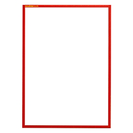Schäfer Shop Pure Cadre d’affichage magnétique standard SSI, format A3 portrait, rouge, 5 p.