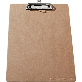 Schäfer Shop Pure clipboard, 50 A4 sheets á 80g/sqm, W 230 x H 320 mm, brown