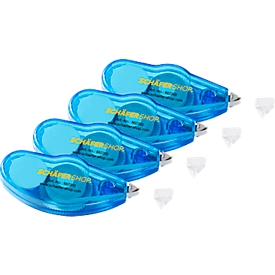Schäfer Shop Pure Correction Roller Standard, 8 m x 5 mm, bleu, 3 pièces + 1 GRATUIT