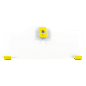 Schäfer Shop Pure Cover bas pour la série Eurobox Economy 600 x 400 avec façade ouverte, en plastique, jaune