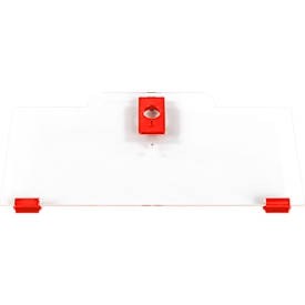 Schäfer Shop Pure Cover bas pour la série Eurobox Economy 600 x 400 avec façade ouverte, en plastique, rouge