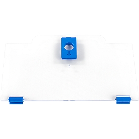 Schäfer Shop Pure Cover hoch für Eurobox Serie Economy 400 x 300 mit offener Front, Kunststoff, blau