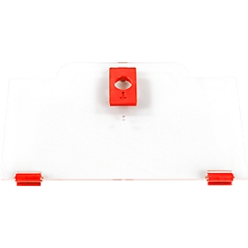 Schäfer Shop Pure Cover hoch für Eurobox Serie Economy 400 x 300 mit offener Front, Kunststoff, rot