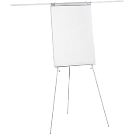 Schäfer Shop Pure Flipchart F2100SSI, formato vertical, regulable en altura, magnético, 2 brazos laterales, bandeja, trípode, ancho 880 x fondo 880 x alto 1200-1880 mm