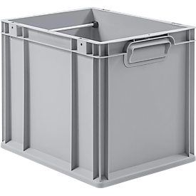 Schäfer Shop Pure Hängeregisterbox Serie Economy, geschlossen, Kunststoff, B 400 x T 300 x H 320 mm, 30 l, grau