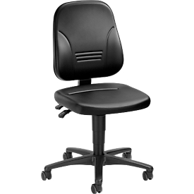 Schäfer Shop Pure industriedraaistoel, permanent contact, lendensteun, bekkensteun, met wielen, zwart