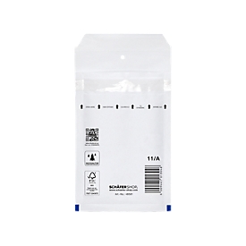 Schäfer Shop Pure Luchtkussenenveloppen, 95 x 165 mm, wit, 200 stuks