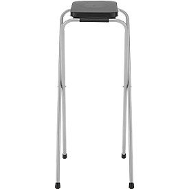 Schäfer Shop Pure Müllsackständer, 1-fach, für 1 Müllsack bis 120 l, mit Klappdeckel und Klappgestell, B 400 x T 380 x H 850 mm, schwarz