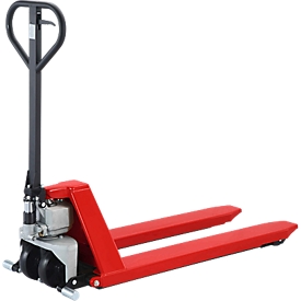 Schäfer Shop Pure schaarhefwagen, handbediend, hefhoogte tot 800 mm, draagvermogen 1000 kg, L 1510 x B 160 x H 1170 mm, staal, rood-zwart