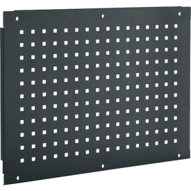 Schäfer Shop Pure Seitenblende für manuell höhenverstellbare Arbeitstische AST31, 38 x 10 mm Lochraster, bis 50 kg, Stahl, anthrazitgrau