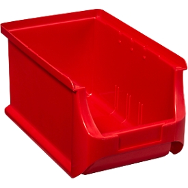 Schäfer Shop Pure Sichtlagerkasten Serie Base 3, PP, B 150 x T 235 x H 125 mm, 2.9 l, rot, 10 Stück