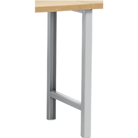 Schäfer Shop Pure Soporte de pie para tablero de trabajo, no ajustable en altura, plateado claro
