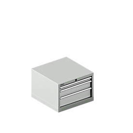 Schäfer Shop Pure SSI SCHÄFER armoire à tiroirs 27-27, 3 tiroirs, jusqu'à 200 kg, L 564 x P 572 x H 400 mm, gris clair / gris clair