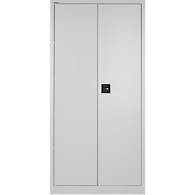 Schäfer Shop Pure Universalschrank, 5 OH, 4 Fachböden, abschließbar, B 950 x T 400 x H 1935 mm, Stahl, lichtgrau RAL 7035/lichtgrau RAL 7035