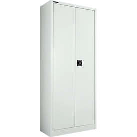 Schäfer Shop Pure universele kast, 5 OH, 4 legborden, afsluitbaar, B 800 x D 400 x H 1935 mm, staal, lichtgrijs RAL 7035/lichtgrijs RAL 7035