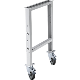 Schäfer Shop  Pure Werkbankpoot WFH707L, lichtzilver, in hoogte verstelbaar