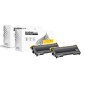 Schäfer Shop  Select 2x tonercassettes SSI comp. m. Brother TN-2000XXL zwart