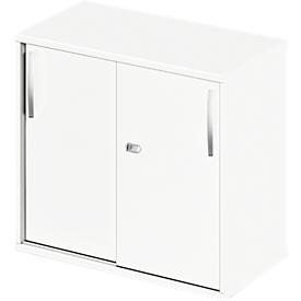 Schäfer Shop Select Aanbouw-/schuifdeurkast LOGIN 2 ordnerhoogtes, B 800 x D 420 x H 726 mm, wit/wit