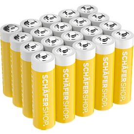 Schäfer Shop Select Alkaline-Batterien, Mignon AA, 1,5 Volt, 20 Stück