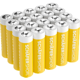 Schäfer Shop Select alkaline batteries, Mignon AA, 1.5 Volt, 20 pieces