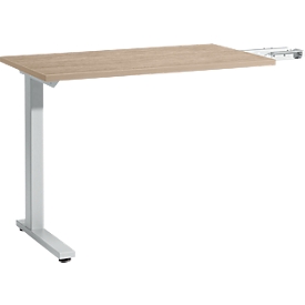 Schäfer Shop Select Anbautisch Start Off, f. T-Fuß, rechteckig, B 1000 x T 600 x H 735 mm, Eiche-Dekor