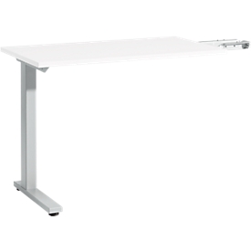 Schäfer Shop Select Anbautisch Start Off, f. T-Fuß, rechteckig, B 1000 x T 600 x H 735 mm, weiß