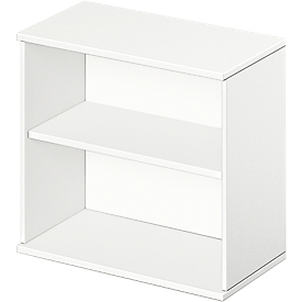 Schäfer Shop Select Ansatz-/Aufsatz-Regal LOGIN, 2 Ordnerhöhen, B 800 x T 420 x H 726 mm, weiss