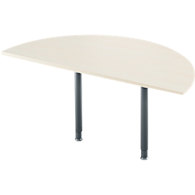Schäfer Shop Select Ansatztisch ERGOSTYLE, 1/2 Kreis, Ahorn-Dekor/anthrazit