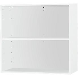Schäfer Shop Select Anstell-/Aufsatzregal, 2 OH & 1 Fachboden, B 800 x T 420 x H 726 mm, weiß