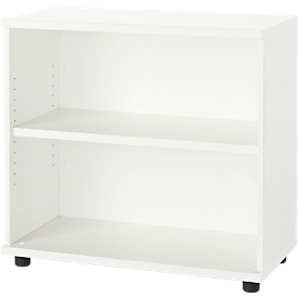 Schäfer Shop Select Anstellregal, aus Holz, 2 Fachböden, B 800 mm x T 421 x H 750 mm, weiß