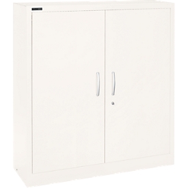 Schäfer Shop Select Armario de puertas batientes MS iCOLOUR, acero, 3 alturas de archivo, An 1200 mm, blanco RAL 9003