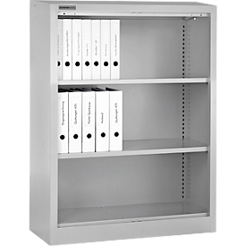 Schäfer Shop Select Armoire à étagères MS, 3 HC, L 800 x P 400 x H 1215 mm, tôle d'acier, blanc trafic