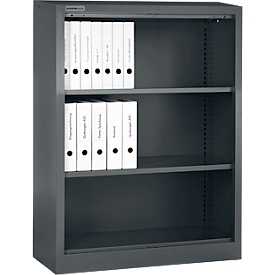 Schäfer Shop Select Armoire à étagères MS, 3 HC, L 800 x P 400 x H 1215 mm, tôle d'acier, gris basalte