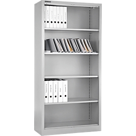 Schäfer Shop Select Armoire à étagères MS, 5 HC, L 800 x P 400 x H 1935 mm, tôle d'acier, blanc trafic