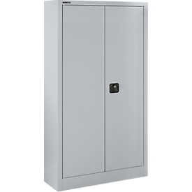 Schäfer Shop Select Armoire à matériel MSI 16408 , L 800 x P 400 x H 1585 mm, 3 tablettes, acier, aluminium blanc RAL 9006