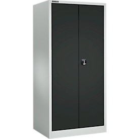 Schäfer Shop Select Armoire à matériel MSI 2509, 4 étagères intermédiaires, serrure à cylindre, L 950 x P 500 x H 1935 mm, gris clair RAL 7035/gris anthracite RAL 7016